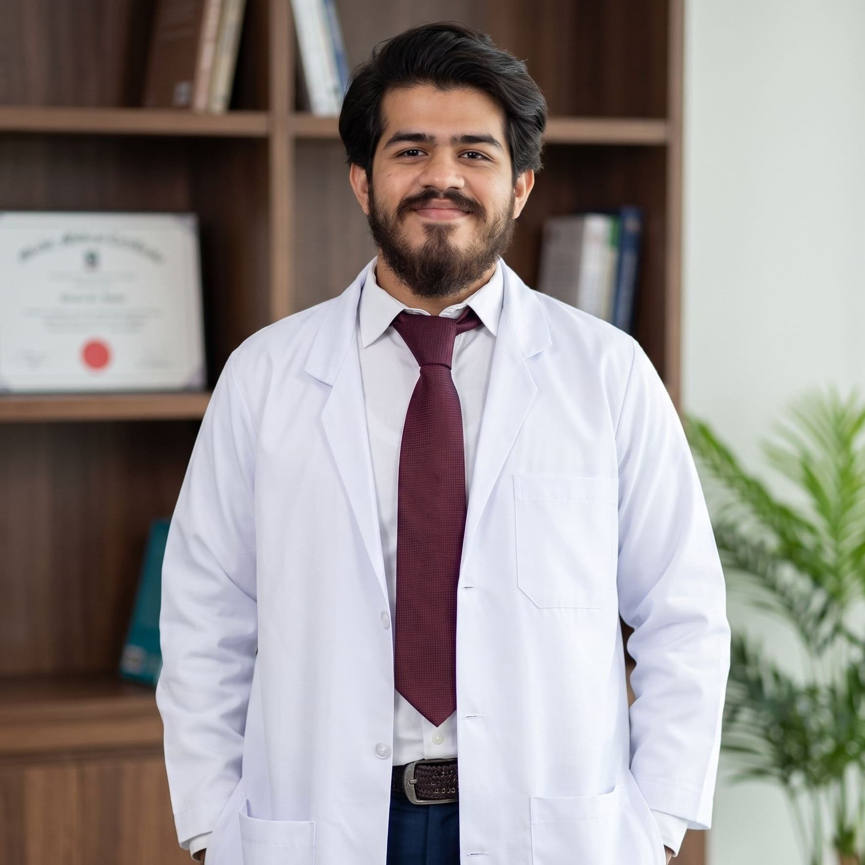 Portrait of Dr. Hunzla Wajid, neurosurgeon resident — ZeroAI Lab client video testimonial